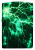 Зажигалка ZIPPO Lightning с покрытием Glow In The Dark Green, латунь/сталь, черная, 38x13x57 мм