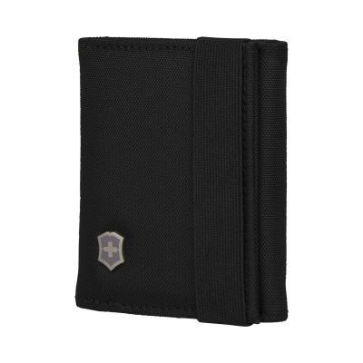 Бумажник VICTORINOX TA 5.0 Tri-Fold Wallet с RFID защитой, чёрный, нейлон, 9x3x10 см