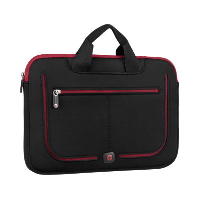Сумка-чехол для ноутбука WENGER 13", чёрный с красными элементами, 100% нейлон, 33х24х2 см, 2 л