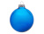 Стеклянный елочный шар Christmas bauble, синий прозрачный, с серебристым колпачком в черной коробке