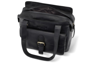 Сумка через плечо KLONDIKE RUSH «Zoe», натуральная кожа в черном цвете, 28 х 24 х 18 см