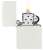 Зажигалка ZIPPO классическая с белым матовым покрытием | Classic White Matte, латунь/сталь, белая, матовая, 38x13x57 мм