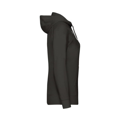 Толстовка без начеса "Ladies Lightweight Hooded Sweat", черный, XS, 80% х/б 20% полиэстер, 240 г/м2