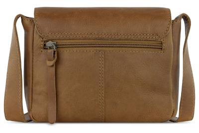 Сумка через плечо KLONDIKE RUSH «Monika», натуральная кожа в коньячном цвете, 20 х 15,5 х 8 см