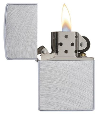 Зажигалка ZIPPO классическая хромированная с дугообразным узором | Classic Chrome Arch, латунь/сталь, серебристая, матовая, 38x13x57 мм