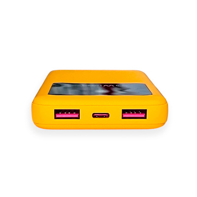 Внешний аккумулятор Kris soft touch, 10000mAh (Жёлтый)