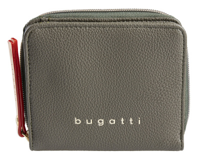 Кошелёк женский BUGATTI ЭЛЛА | ELLA, оливковый, полиуретан, 12х3х10 см