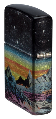 Зажигалка ZIPPO Space in Color Design с покрытием 540 Tumbled Chrome, латунь/сталь, разноцветная, 38x13x57 мм