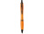 Nash шариковая ручка из переработанного пластика с черной отделкой (черные чернила) - Оранжевый
