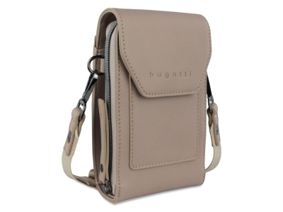 Сумка наплечная BUGATTI АЛМАТА | ALMATA, песочная, полиуретан, 11х4х19 см