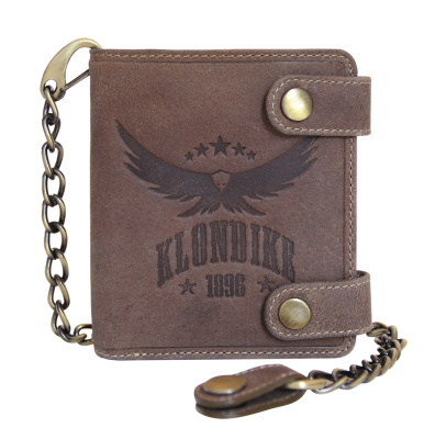 Бумажник KLONDIKE «Tim Eagle», натуральная кожа в светло-коричневом цвете, 11,5 х 12,5 х 3 см