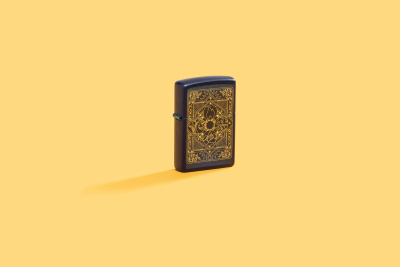 Зажигалка ZIPPO Elements Design с покрытием Navy Matte, латунь/сталь, синяя, матовая, 38x13x57 мм