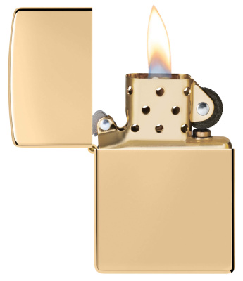 Зажигалка ZIPPO Armor® с покрытием Глянцевая латунь | High Polish Brass, латунь/сталь, золотистая, 38x13x57 мм