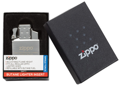 Газовый вставной блок для широкой зажигалки Zippo, одинарное турбо пламя, нержавеющая сталь