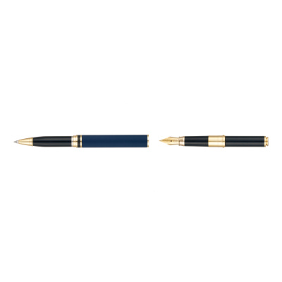 Ручка 2 в 1 шариковая и перьевая Pierre Cardin коллекция «2 в 1 | COMBI PEN», цвет - синий. Упаковка Е