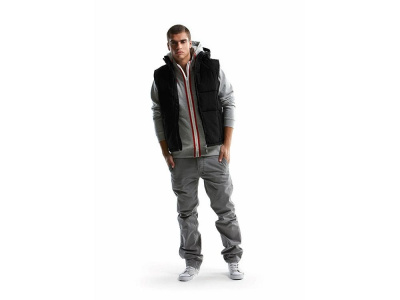 Жилет мужской, Slazenger, черный/золотисто-желтый , размер S