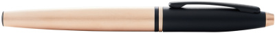 Перьевая ручка Cross Calais Brushed Rose Gold Plate and Black Lacquer, перо F