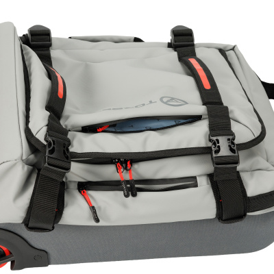 Сумка на колесах TORBER РИТМ, серый, полиэстер 900D с PU покрытием, 49 x 35,5 x 26 см, 35 л , размер S