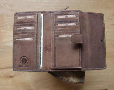 Кошелек женский KLONDIKE «Donna», натуральная кожа в светло-коричневом цвете, 18 х 10,5 х 3 см