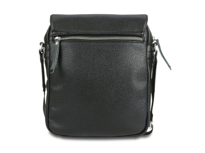 Сумка наплечная BUGATTI МОТОБАЙК D | MOTO D, чёрная, полиуретан, 25х8х30 см, 4 л