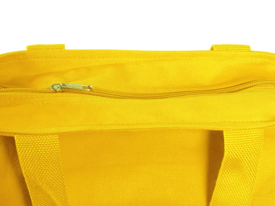 Сумка на молнии Zipper из хлопка 280 г c карманом на молнии спереди, желтый