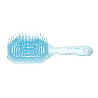 Щетка Dewal Beauty серия "Айсберг", продувная, с силиконовым штифтом, форма прямоугольная, бирюзовая