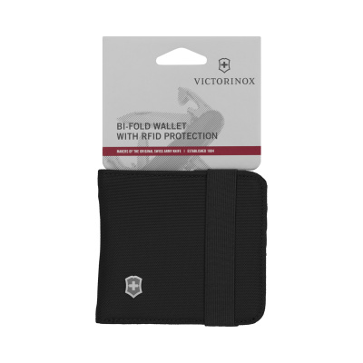 Бумажник VICTORINOX TA 5.0 Bi-Fold Wallet с RFID защитой, чёрный, нейлон, 11x1x10 см