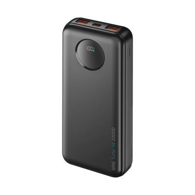 Внешний АКБ NRG Turbo V4 10000 мА-ч, дисплей, черный, Deppa , размер 10000 mAh