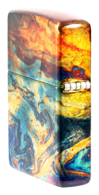 Зажигалка ZIPPO Classic с покрытием 540 Tumbled Brass, латунь/сталь, разноцветная, 38x13x57 мм