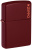 Зажигалка ZIPPO Logo с покрытием Merlot, латунь/сталь, бордовая, глянцевая, 38x13x57 мм