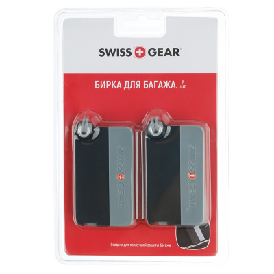 Бирка для багажа SWISSGEAR, 2 шт./упак., в ассортименте, АБС-пластик, 7,5 x 0,7 x 4,2 см