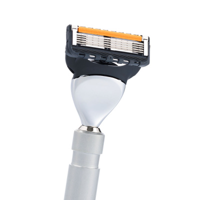 Бритвенный набор IL Ceppo: станок, помазок, подставка, чаша, алюминий/никелированная латунь, FUSION, натуральный ворс барсука BEST BADGER