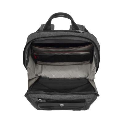 Рюкзак VICTORINOX Architecture Urban2 City Backpack 14'', серый, полиэстер / кожа, 30x19x42 см, 17 л