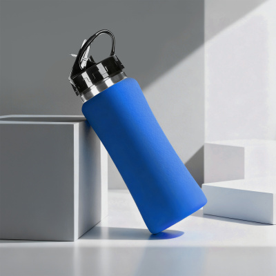 Бутылка для воды Bottle C1, сталь, soft touch, 600 мл, синий