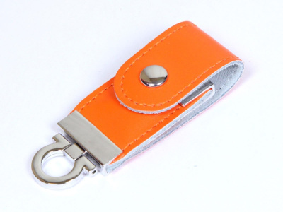 USB-флешка на 16 Гб в виде брелка, оранжевый , размер 16ГБ