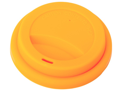 Стакан с силиконовой крышкой Cafe, оранжевый