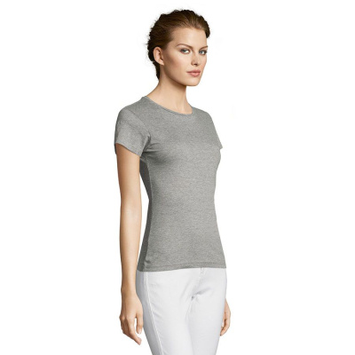 Футболка "Miss",  серый меланж_2XL, 100% хлопок, 150 г/м2
