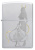 Зажигалка ZIPPO Devilish Ace с покрытием Satin Chrome, латунь/сталь, серебристая, 38x13x57 мм