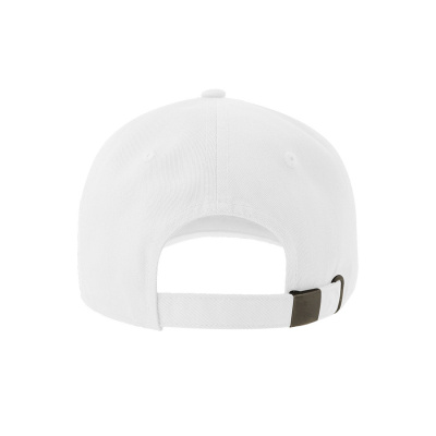 Бейсболка "DAD HAT-S", 6 клиньев, металлическая застежка, белый, 100% хлопок, 270 г/м2