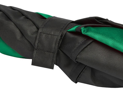 Джефф 30-дюймовый ветрозащитный зонт-трость, зеленый/черный