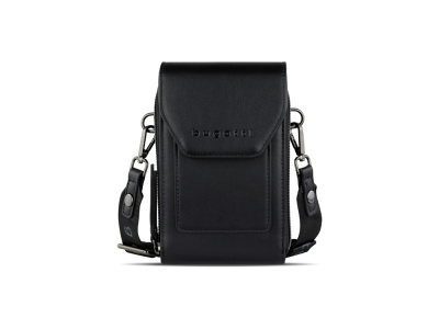 Сумка наплечная BUGATTI АЛМАТА | ALMATA, чёрная, полиуретан, 11х4х19 см