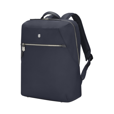 Рюкзак VICTORINOX Victoria Signature Compact Backpack, синий, нейлон/кожа, 30x16x38 см