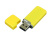 Флешка промо прямоугольной формы c оригинальным колпачком, 64 Гб, желтый , размер 64ГБ