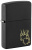 Зажигалка ZIPPO Fire Heart с покрытием Black Matte, латунь/сталь, черная, матовая, 38x13x57 мм