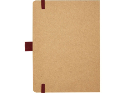Блокнот Berk формата из переработанной бумаги, красный