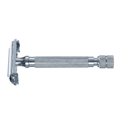 Станок Т-образный для бритья ERBE «Tradition», нержавеющая сталь, хромированное покрытие, серебристый цвет, в картонной коробке