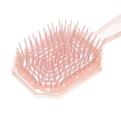 Щетка Dewal Beauty серия "Айсберг", продувная, с силиконовым штифтом, форма прямоугольная, розовая