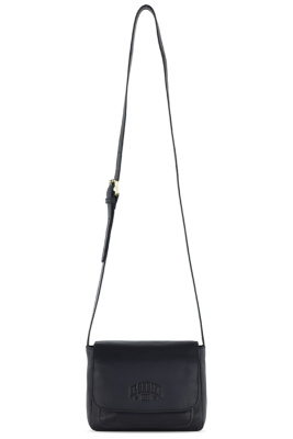 Сумка через плечо KLONDIKE RUSH «Monika», натуральная кожа в черном цвете, 20 х 15,5 х 8 см