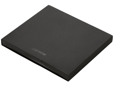 Подарочный набор Tesla с блокнотом А5, ручкой и пауэрбенком на 10 000 mAh, черный