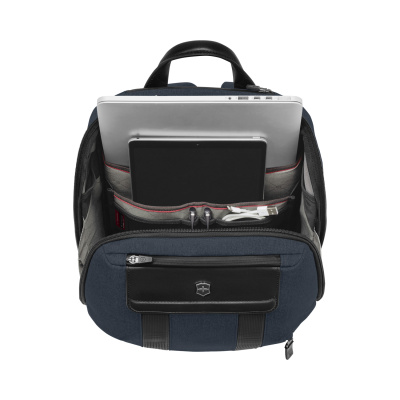 Рюкзак VICTORINOX Architecture Urban2 City Backpack 14'', синий, полиэстер / кожа, 30x19x42 см, 17 л
